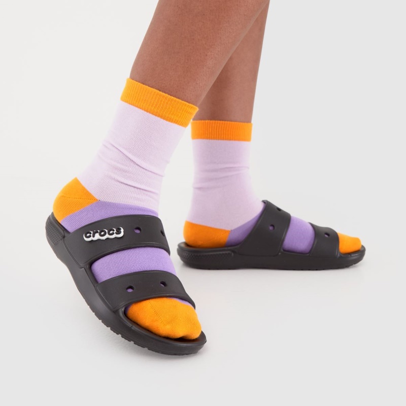 Negro Dr.martens Botas Crocs Sandalias Clásicas De 2 Correas