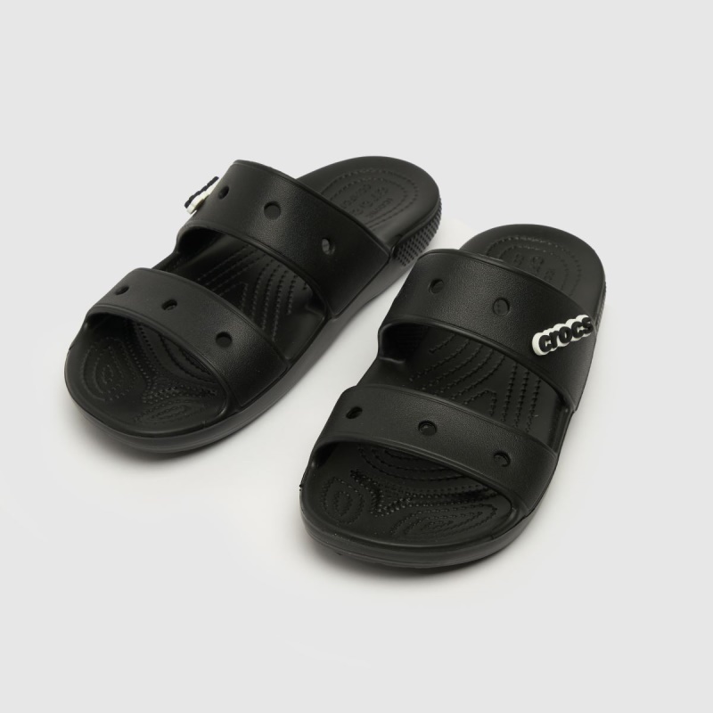 Negro Dr.martens Botas Crocs Sandalias Clásicas De 2 Correas