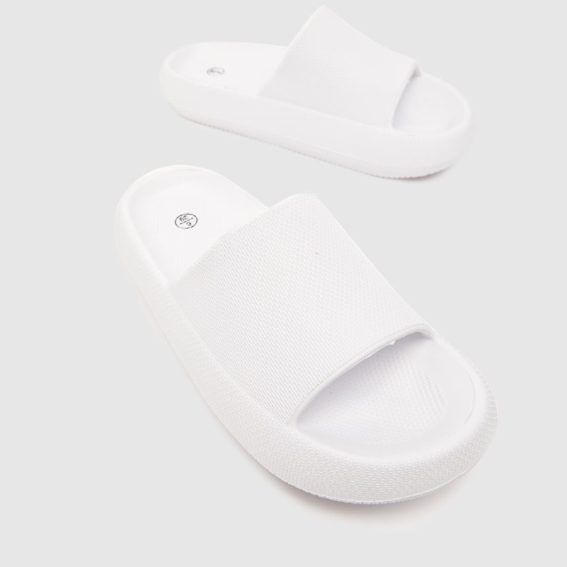 Sandalias Schuh Hani Mule Flatform Slider Blanco Dr.martens Botas