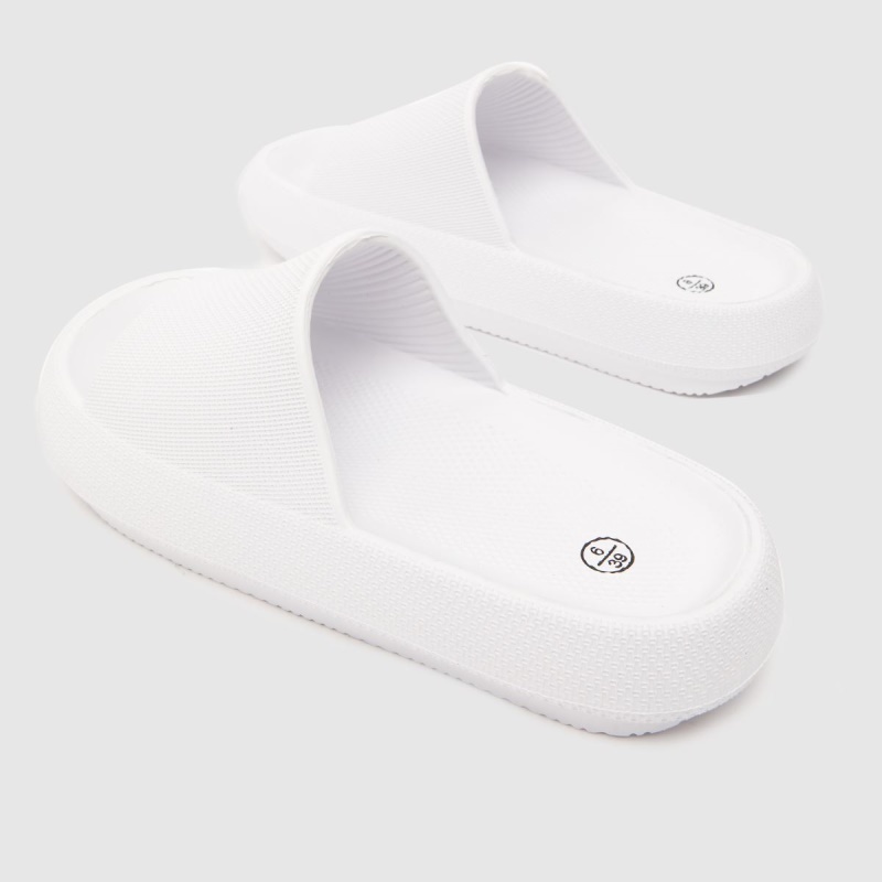 Sandalias Schuh Hani Mule Flatform Slider Blanco Dr.martens Botas