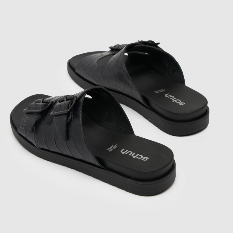 Dr.martens Botas Schuh Trista Croc Hebilla Plantilla Sandalias Negro