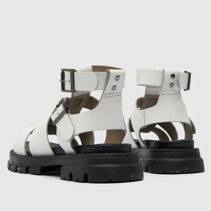 Sandalias Gruesas De Cuero Schuh Trace Blanco Dr.martens Botas