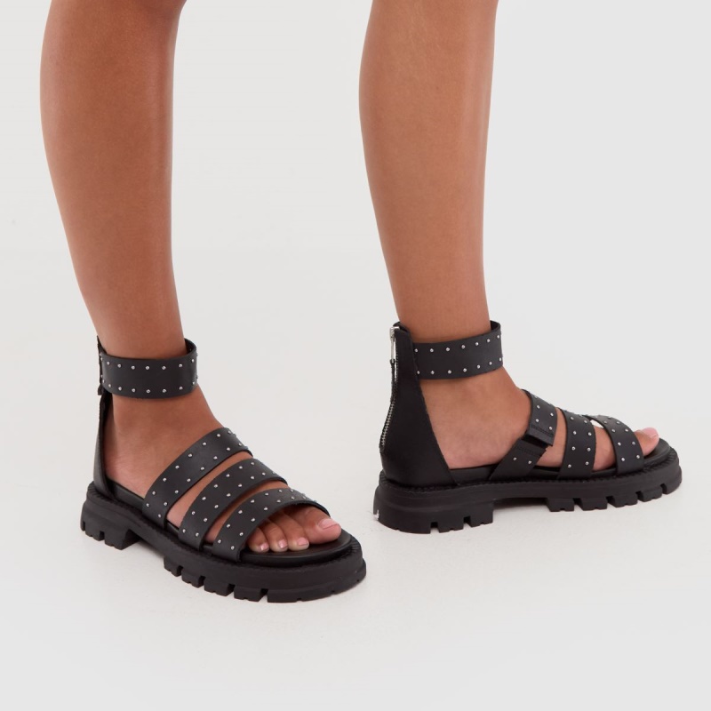 Dr.martens Botas Negro Schuh Tyler Sandalias Gruesas Con Tachuelas