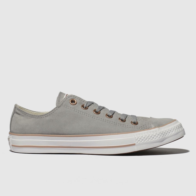 Converse All Star Peched Canvas Ox Trainers Dr.martens Botas Gris
