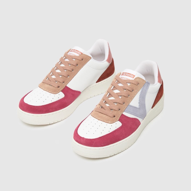 Zapatillas Dr.martens Botas Victoria Madrid Blanco-rosa