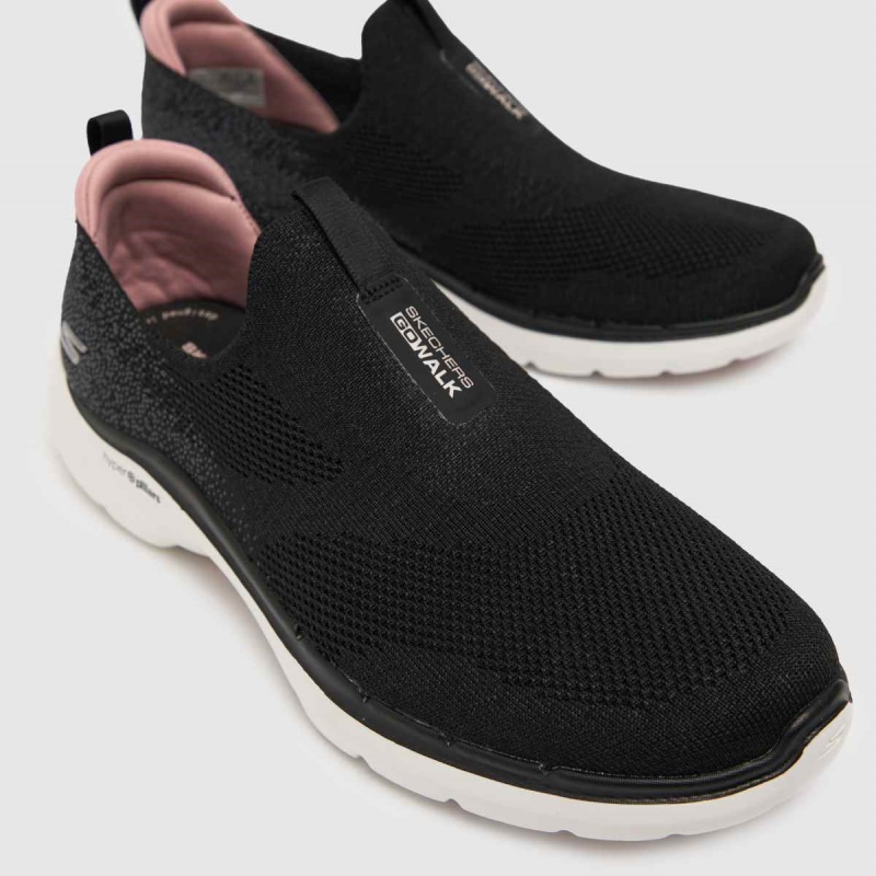 Skechers Go Walk 6 Glimmering Trainers Dr.martens Botas Negro-rosa