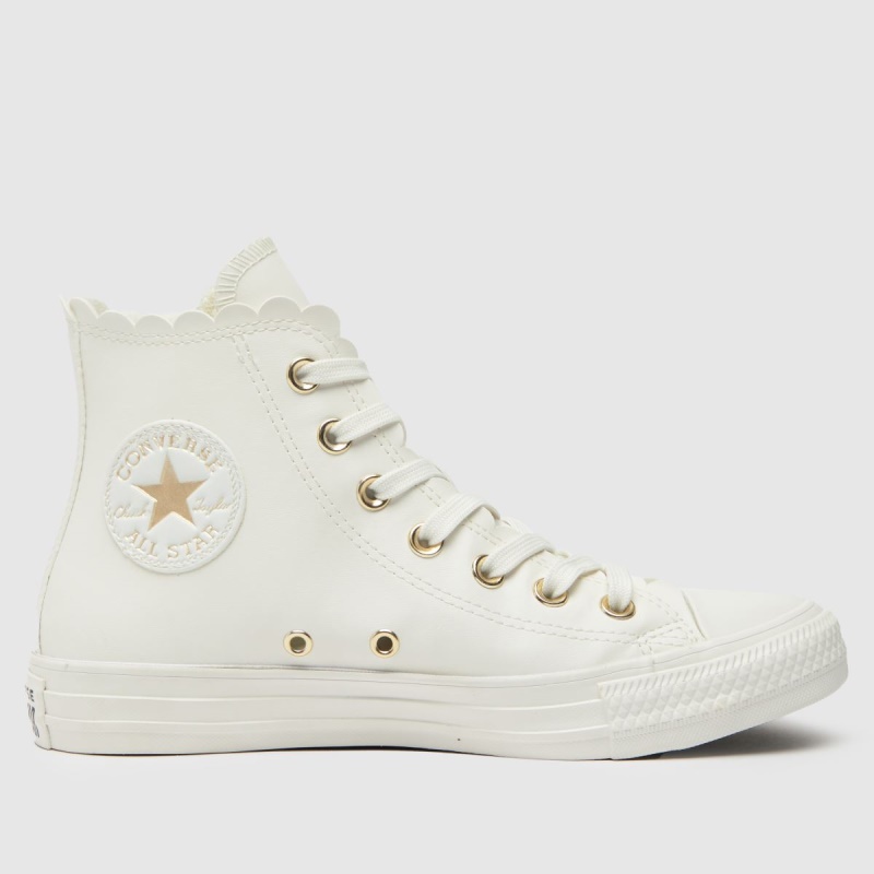 Converse All Star Hi Trainers Dr.martens Botas Blanco-oro