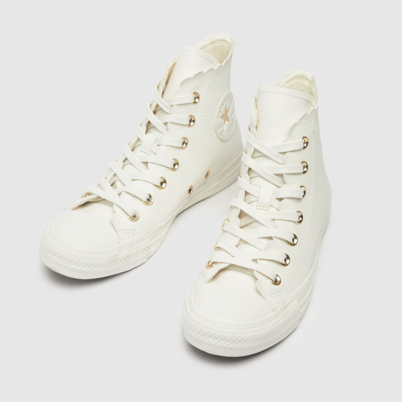 Converse All Star Hi Trainers Dr.martens Botas Blanco-oro