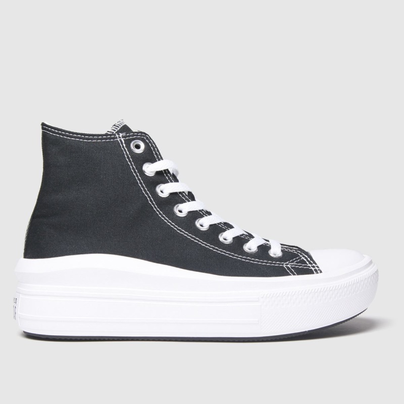Zapatillas Converse Move Plataforma Hi Negro-blanco Dr.martens Botas