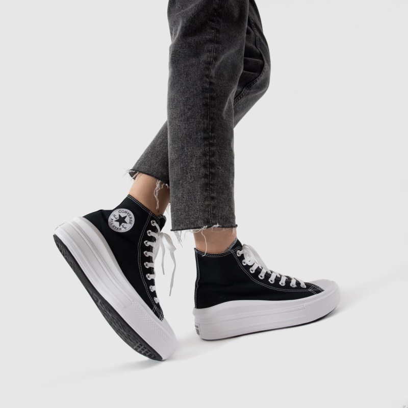 Zapatillas Converse Move Plataforma Hi Negro-blanco Dr.martens Botas