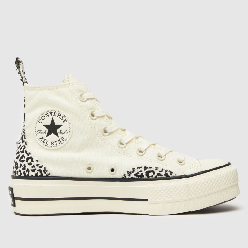 Blanco Converse All Star Lift Hi Animalier Trainers Dr.martens Botas