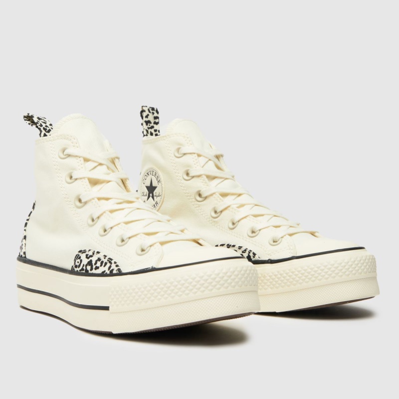 Blanco Converse All Star Lift Hi Animalier Trainers Dr.martens Botas