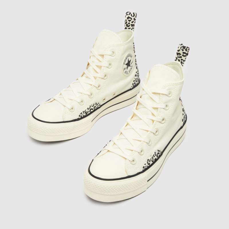 Blanco Converse All Star Lift Hi Animalier Trainers Dr.martens Botas