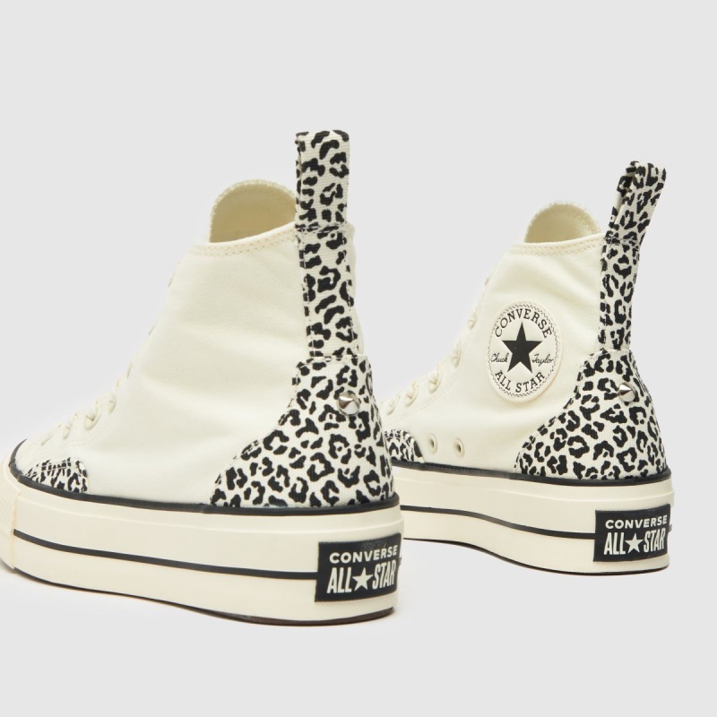 Blanco Converse All Star Lift Hi Animalier Trainers Dr.martens Botas