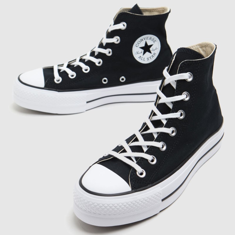 Negro Dr.martens Botas Converse Chuck Taylor All Star Lift Hola Zapatillas De Deporte