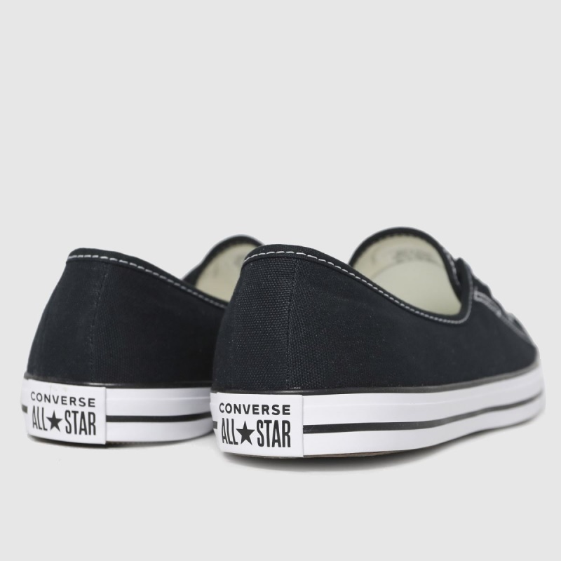 Negro Converse Ballet Lace Slip Trainers Dr.martens Botas