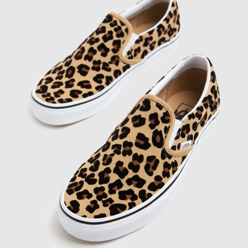 Vans Classic Slip-on Leopard Trainers Tan Dr.martens Botas