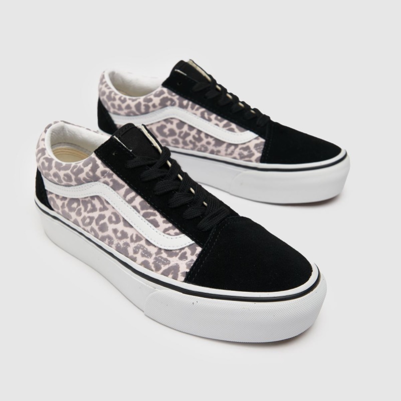 Zapatillas Vans Leopard Old Skool Plataforma Negro-morado Dr.martens Botas
