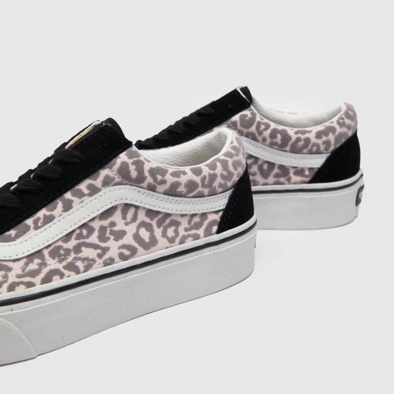 Zapatillas Vans Leopard Old Skool Plataforma Negro-morado Dr.martens Botas