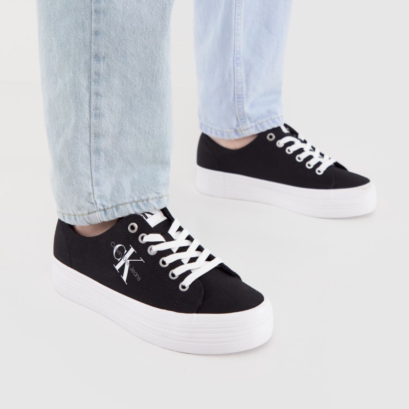 Dr.martens Botas Negro-blanco Ck Jeans Zapatillas De Deporte Con Plataforma Vulcanizada