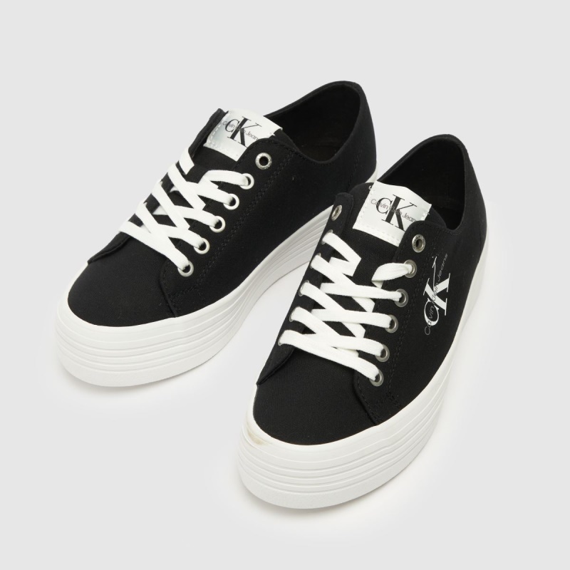 Dr.martens Botas Negro-blanco Ck Jeans Zapatillas De Deporte Con Plataforma Vulcanizada