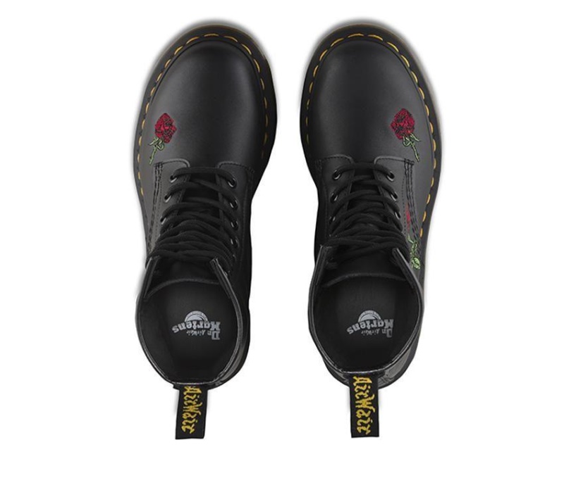 Botas Dr.Martens Softy T 1460 Vonda Negras Con 8 Ojales