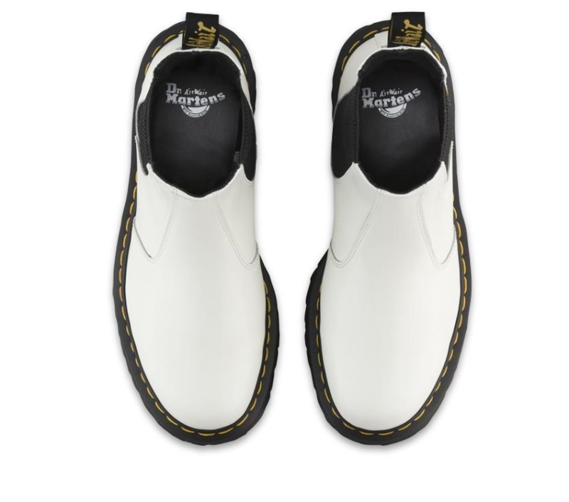 Dr.martens Botas 2976 Quad Plataforma Chelsea Blanco Blanco Liso