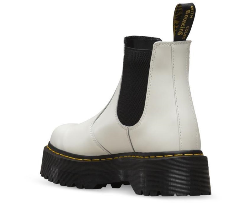 Dr.martens Botas 2976 Quad Plataforma Chelsea Blanco Blanco Liso
