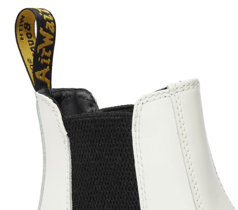 Dr.martens Botas 2976 Quad Plataforma Chelsea Blanco Blanco Liso