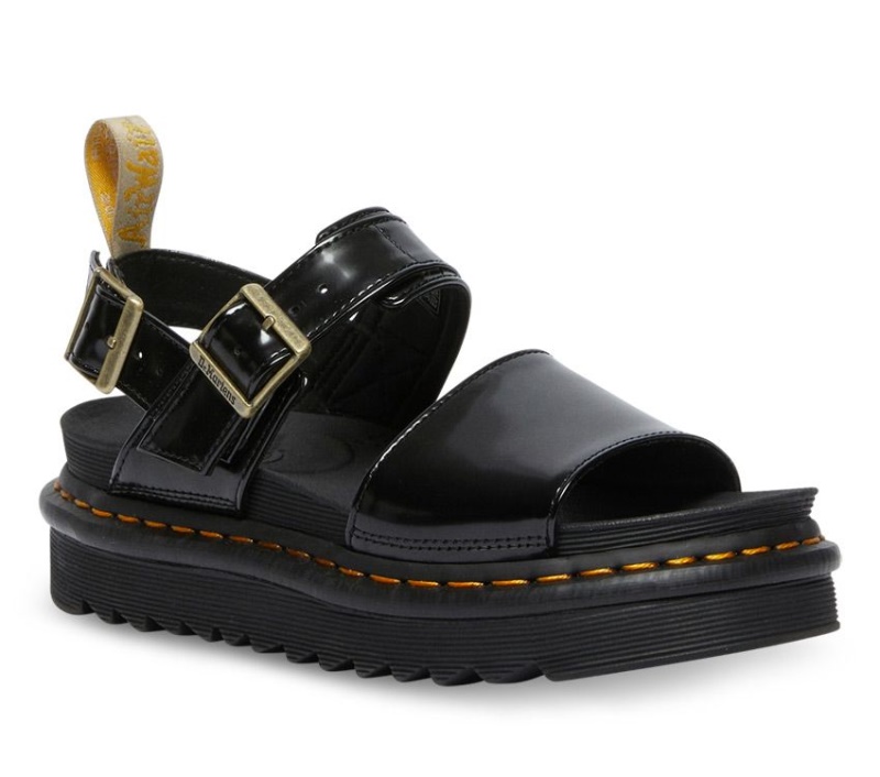 Dr.martens Negro Botas Vegano Voss Correa Sandalia