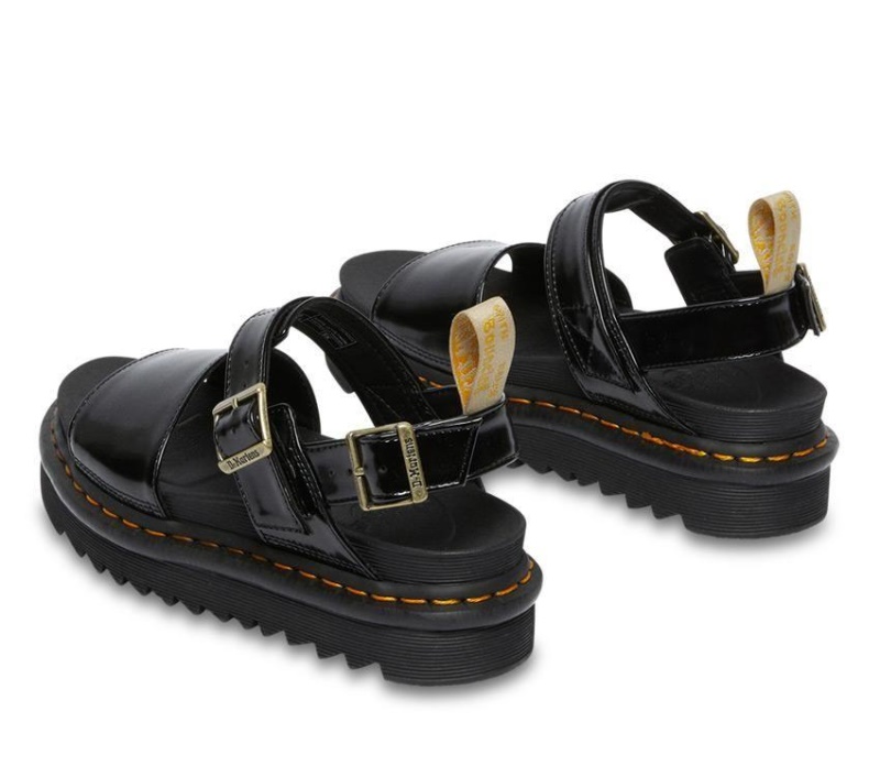 Dr.martens Negro Botas Vegano Voss Correa Sandalia