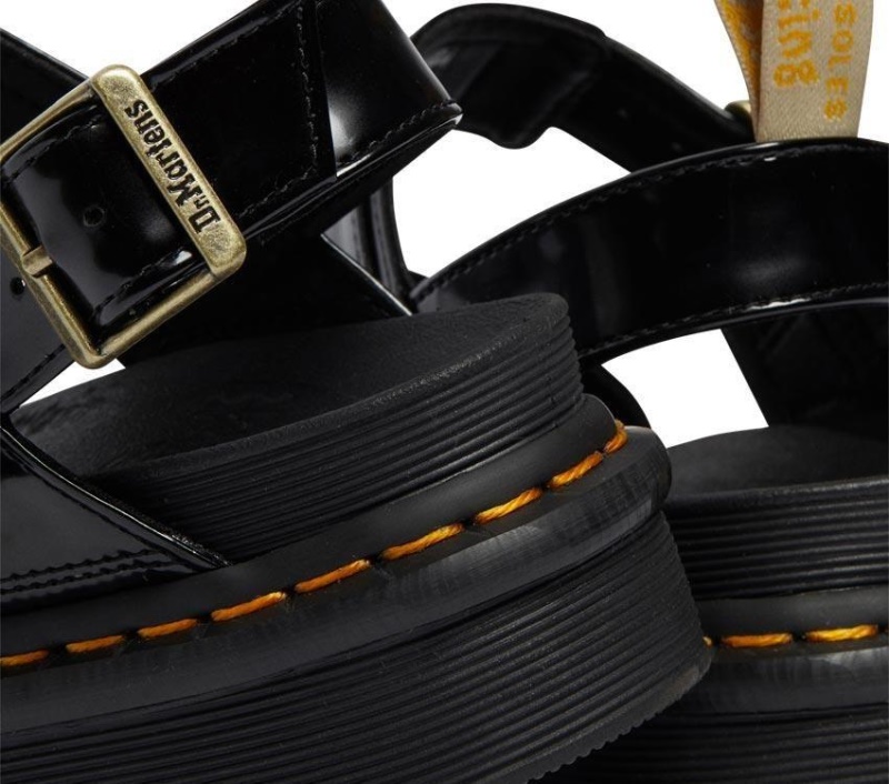 Dr.martens Negro Botas Vegano Voss Correa Sandalia