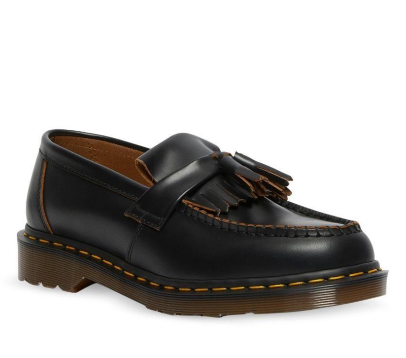 Black Quilon Dr.martens Botas Adrian Tassel Loafer