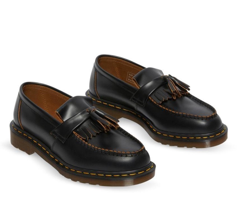 Black Quilon Dr.martens Botas Adrian Tassel Loafer