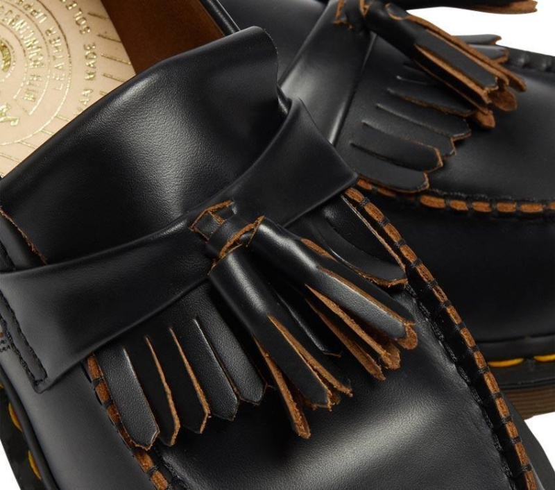 Black Quilon Dr.martens Botas Adrian Tassel Loafer