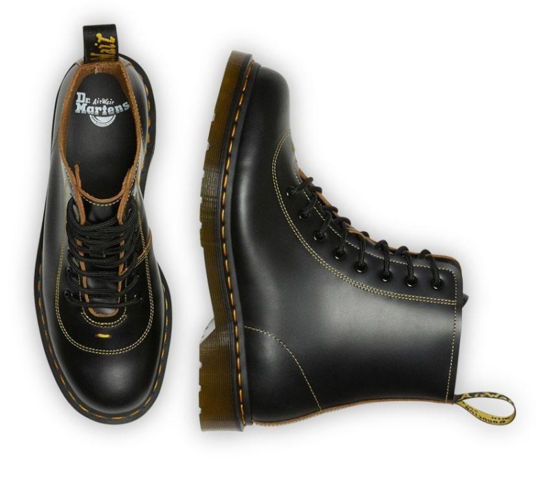 Negro Vintage Smooth Dr.martens Botas Pharamond Boot