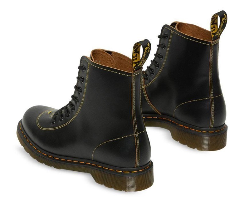 Negro Vintage Smooth Dr.martens Botas Pharamond Boot