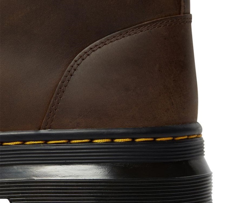 Marrón Oscuro Crazy Horse Dr.martens Botas Peines Crazy Horse Boot