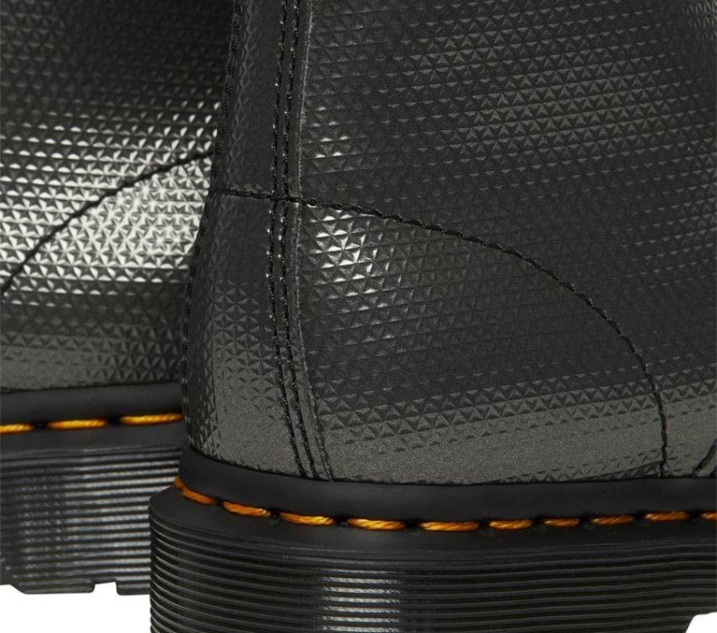 Dr.martens Botas 1460 Bota Vegana Metalizada En Relieve Gunmetal Alumix Hex Emboss