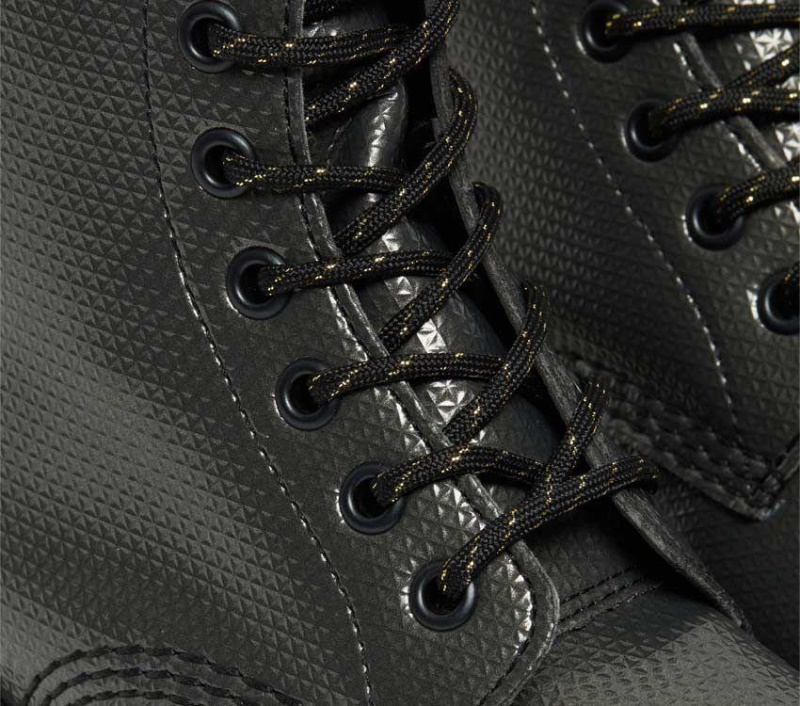 Dr.martens Botas 1460 Bota Vegana Metalizada En Relieve Gunmetal Alumix Hex Emboss