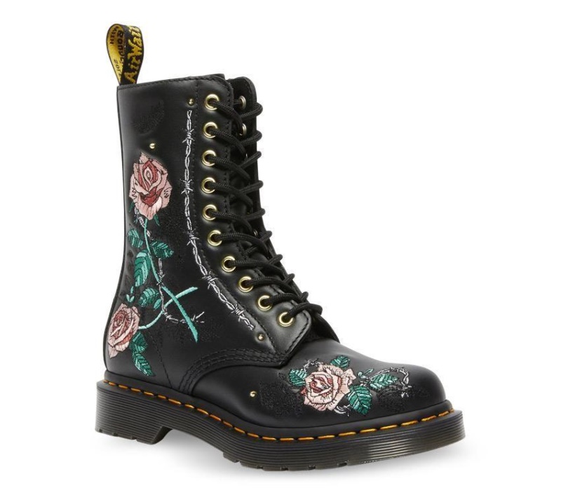 Botas Con Cadena Vonda 1490 De Napa Negra De Dr. Martens