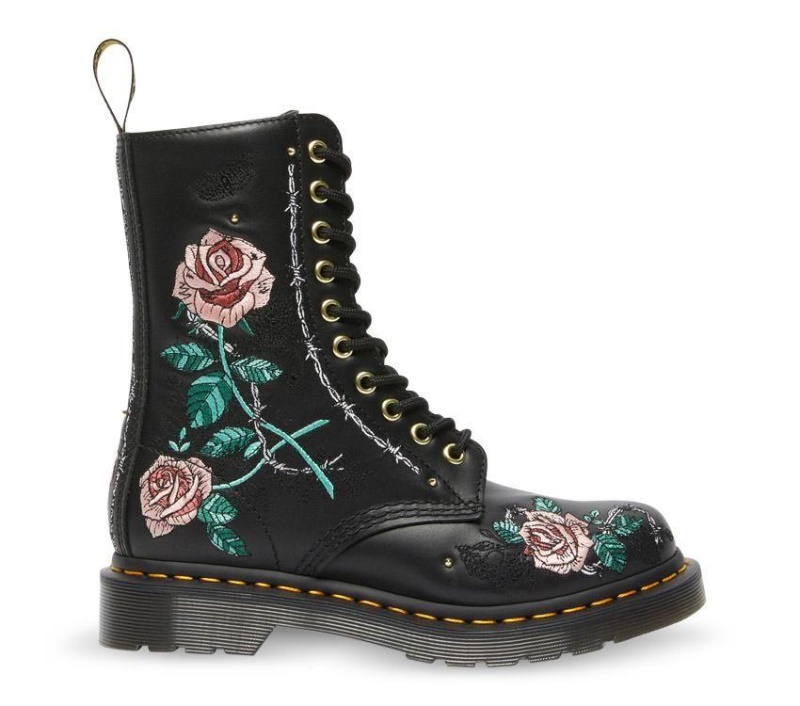 Botas Con Cadena Vonda 1490 De Napa Negra De Dr. Martens
