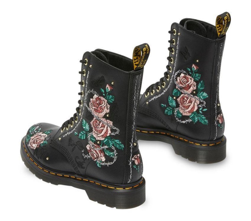 Botas Con Cadena Vonda 1490 De Napa Negra De Dr. Martens