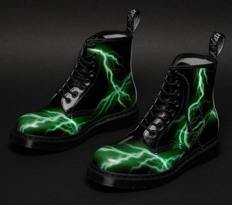 1460 Flash Boot Negro-verde Flash Smooth Dr.martens Botas