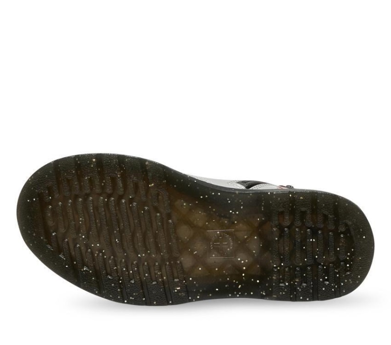 1460 Juniors Boot Dr.martens Botas Silver Metallic-bright Red Charol Lamper-cosmic Glitter