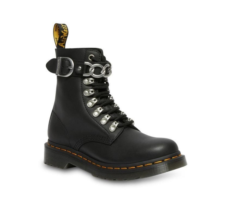 1460 Cadena Pascal Dr Martens Botas Sandalia Negro