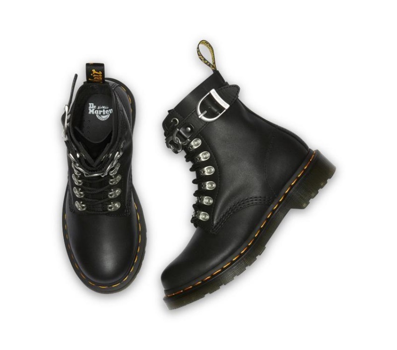 1460 Cadena Pascal Dr Martens Botas Sandalia Negro