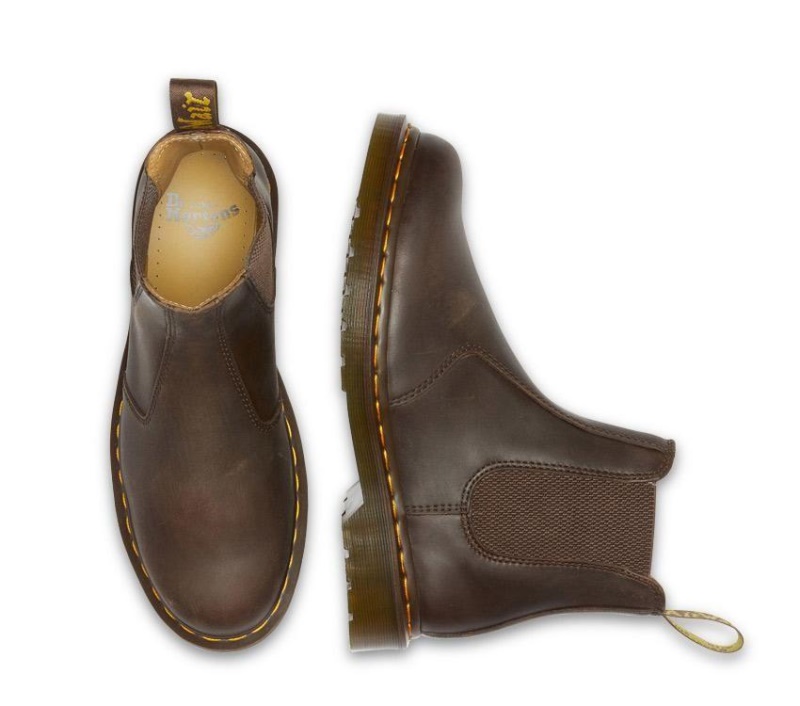 2976 Botas Crazy Horse Chelsea Marrón Oscuro Crazy Horse Dr.martens Botas