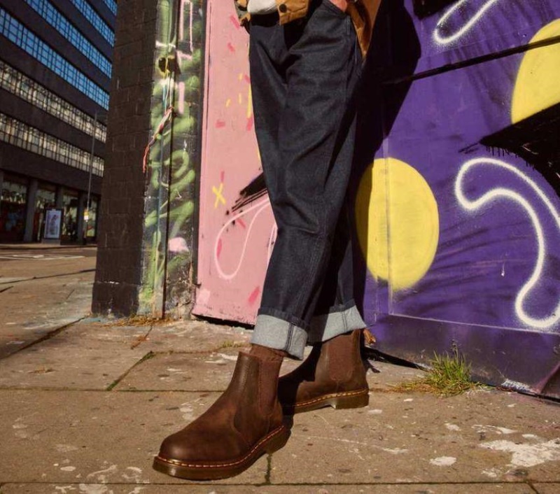 2976 Botas Crazy Horse Chelsea Marrón Oscuro Crazy Horse Dr.martens Botas