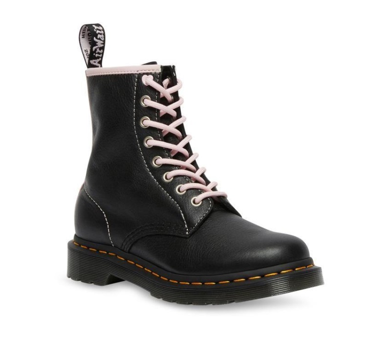Negro/rosa Tiza 1460 Pascal Virginia Dr.martens Botas